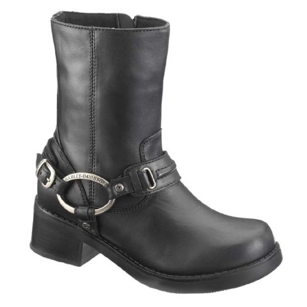 Harley Davidson Size 6 Black Full Grain Leather Boots. Used- Excellent Condition